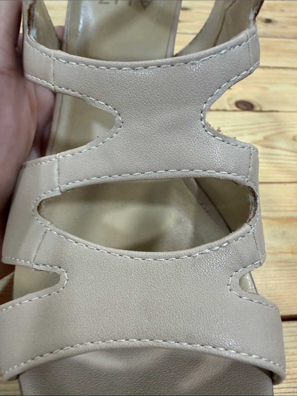 Naturalizer Beige Strappy High Heel Sandals - Picture 5 of 7